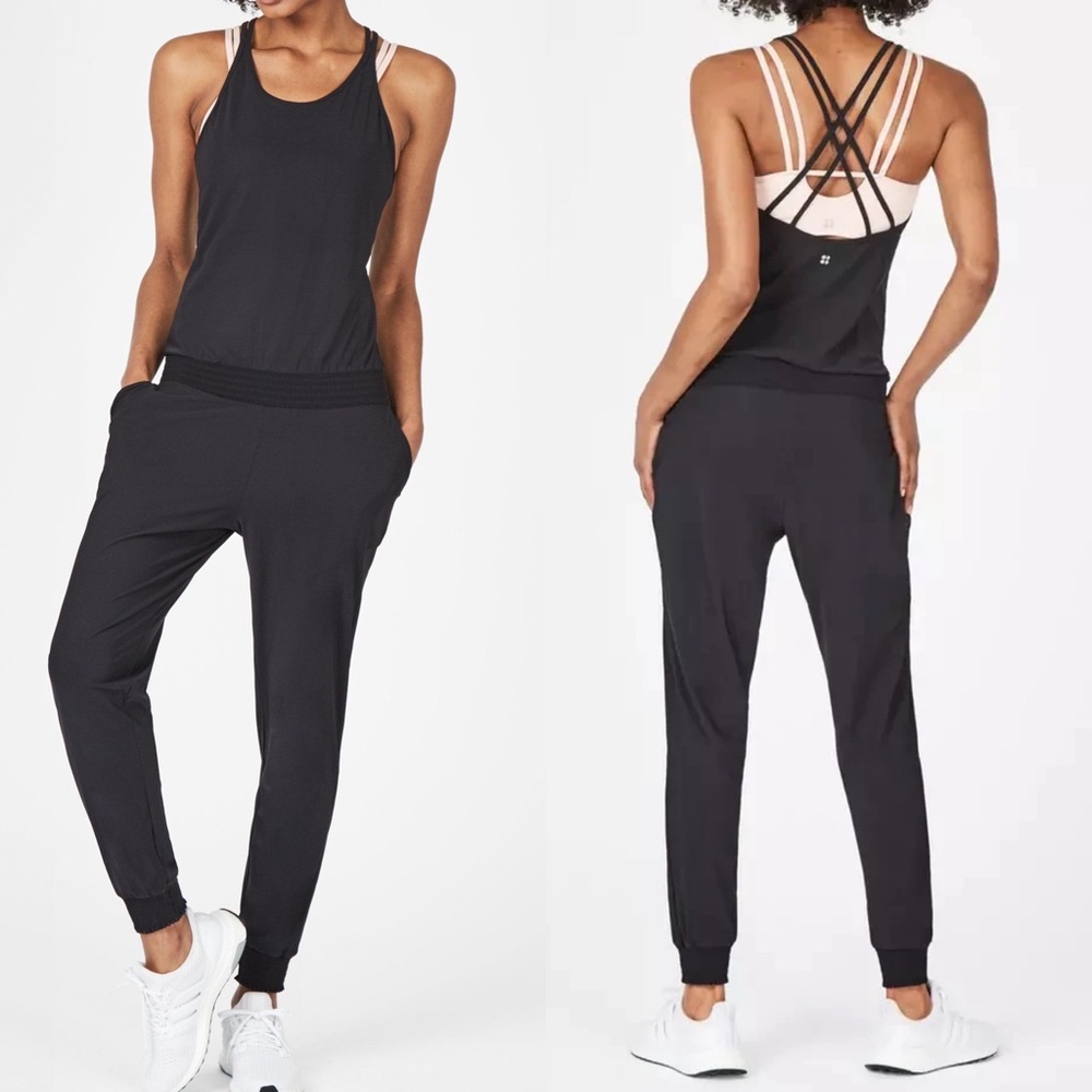 SWEATY BETTY EXPLORER STRAPPY BACK JUMPSUIT XS